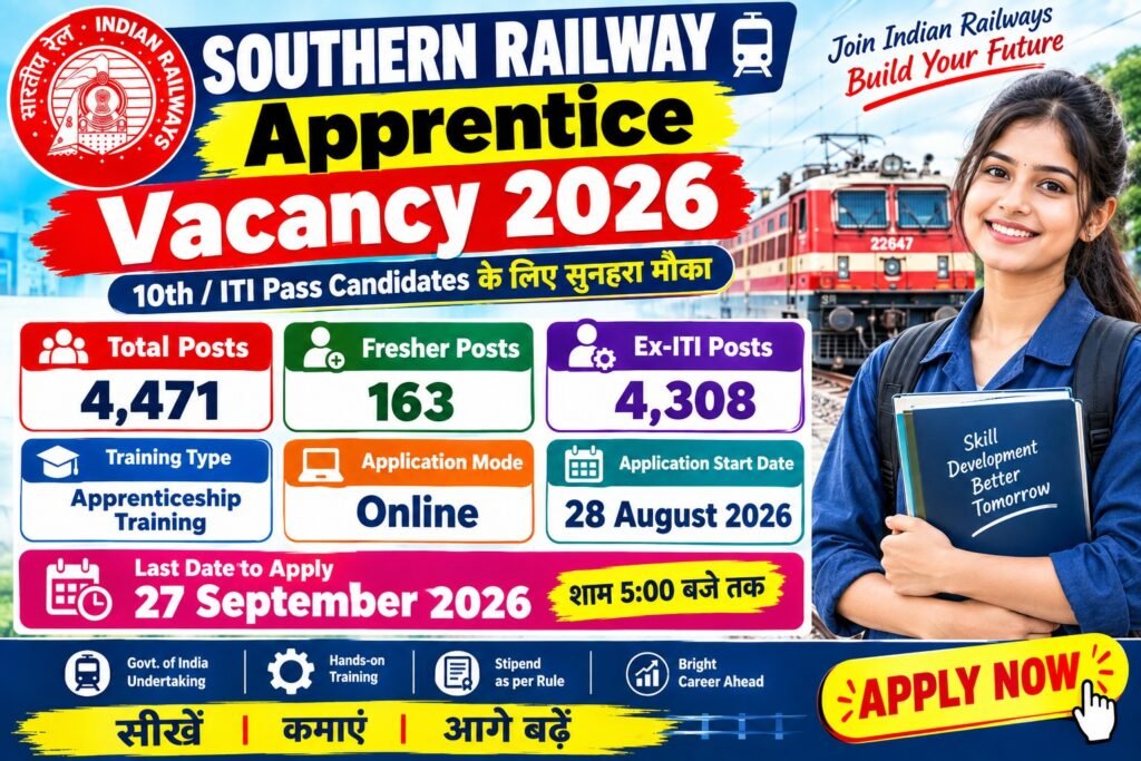 Southern Railway Apprentice Vacancy 2026